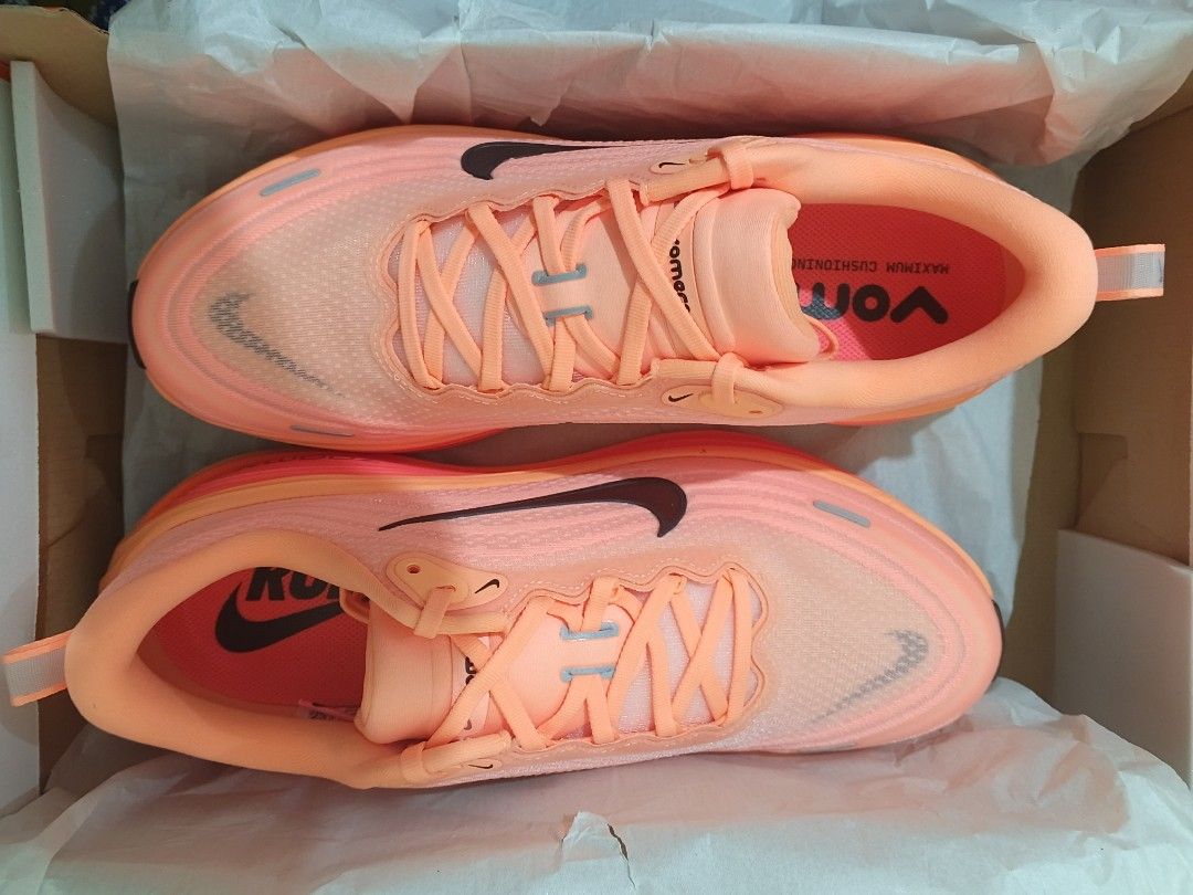 Nike Vomero Plus Pulse Orange Running Shoes (Category: Sneakers) located in Bacoor. Submitted by nmcave (Listing ID 1409220659, Image 3). Description: ‼️LAST CHANCE TO GET THIS COLORWAY IN A SIZE 12 US !!! - RARE BIG SIZE - BIG SIZES ARE OUT OF STOCK - USED TWICE - Nike Vomero Plus running shoes - Pulse orange colorway - Features ZoomX sole - Sleek design - Size: US 12 - Includes original box - Made in Vietnam - Black Nike swoosh on the side.