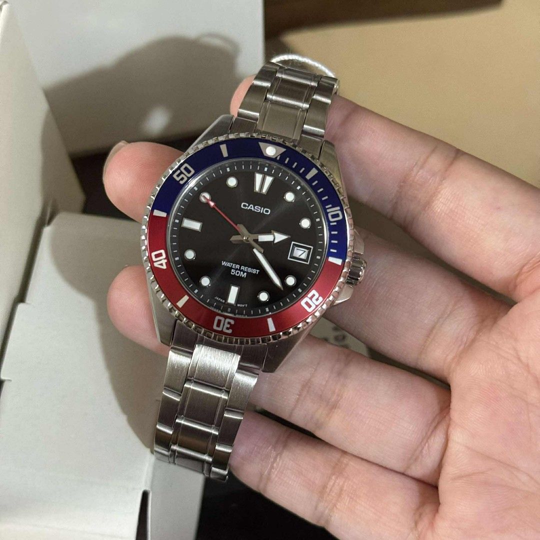 ONHAND!! Casio Duro MDV Watch ‘Pepsi’ (Category: Luxury Watches) located in Manila. Submitted by camilleirlzd29 (Listing ID 1409162845, Image 3). Description: ONHAND!! Casio Duro MDV Watch ‘Pepsi’ ₱4,000 only Original and brand new💯.