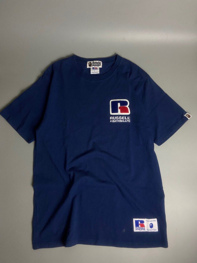 russell bape (Category: Tshirts & Polo Shirts ) located in San Fernando. Submitted by dippedrops (Listing ID 1409162679, Image 1). Description: russell bape excellent condition need wash dimes : 20x29.