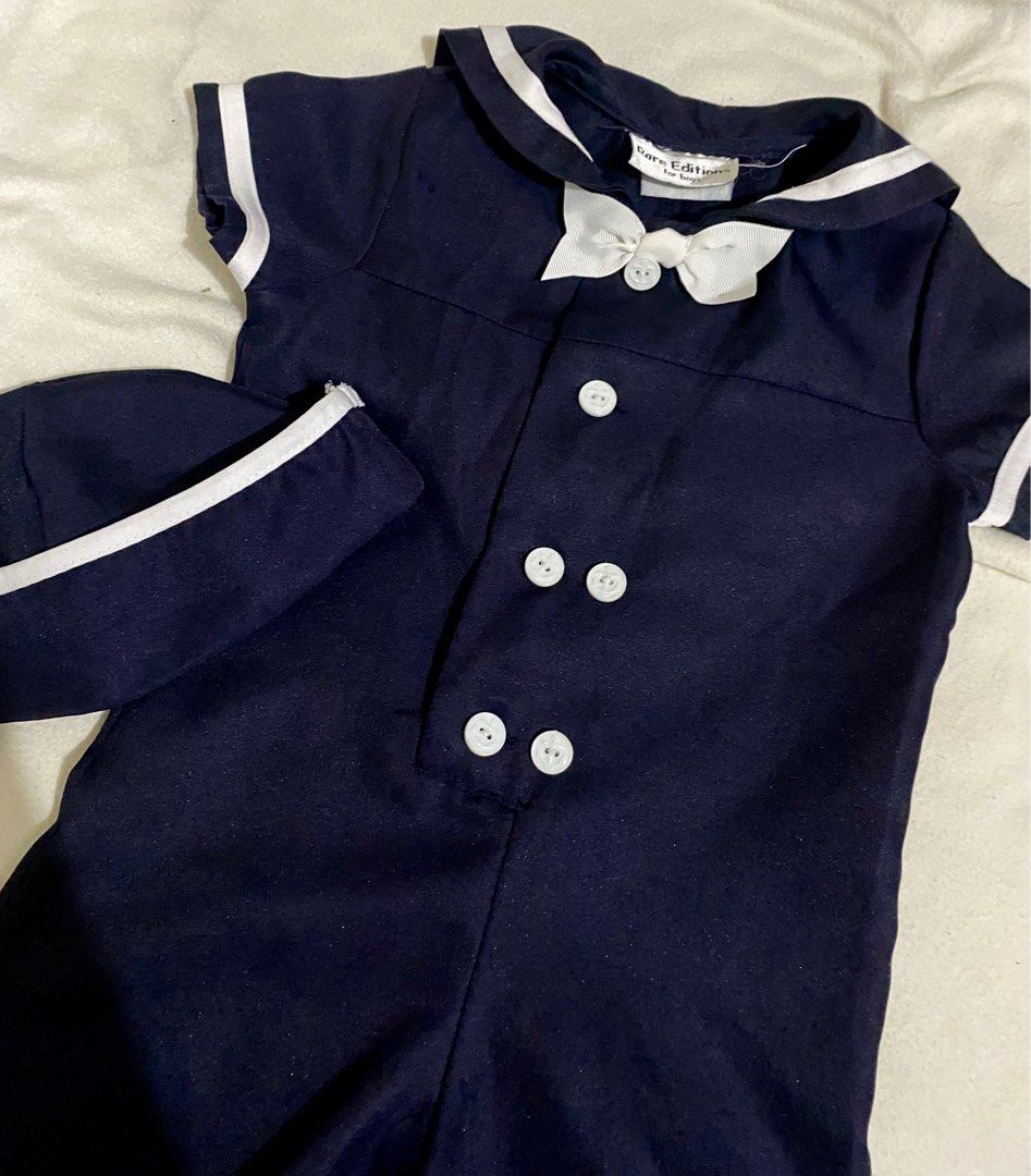 Sailor Costume Set (Category: Babies & Kids Fashion) located in Las Pinas. Submitted by modemnl (Listing ID 1409248699, Image 2). Description: Size: 2-3T Color: Navy Condition: 10/10 used twice. 2yrs old po anak ko diyan sa photo..