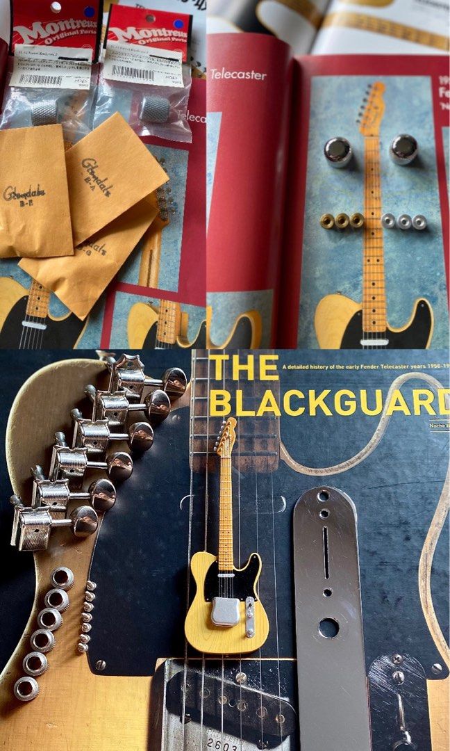 Strat - Tele- PARTS , ACCESSORIES + MORE (Category: Musical Instruments) located in Makati City. Submitted by robma_ (Listing ID 1368330363, Image 1). Description: Glendale “AL/Brass” set Telecaster Ferrules - P2,500 Montreux (Japan) Barrel Knobs - P900 Heavy Knurled US Knobs - P900 Gotoh oval 6-in-line vintage nickel tuners - 2K Fender Telecaster Control Plate - 1K D’Addario 9’s - P400 per set Fender Black Pearl Strat Pickguard SSH -1.5K Fender 