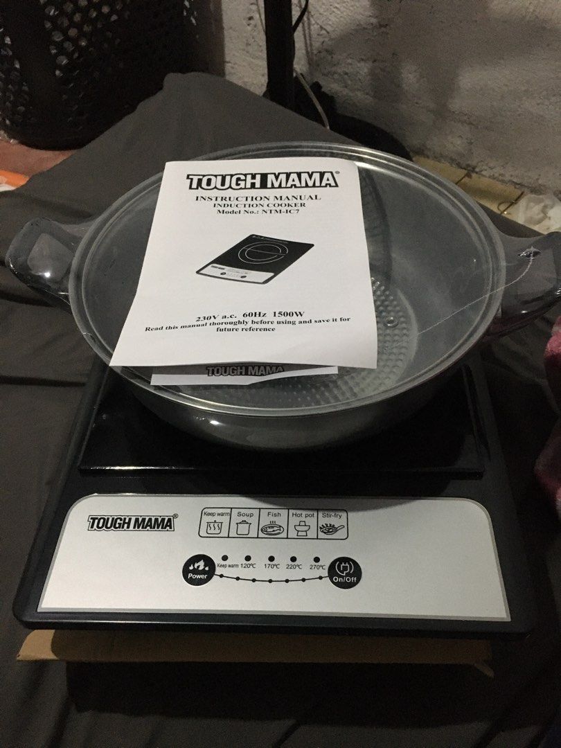 Tough Mama Induction Cooker NTM-IC7 (Category: Cookers) located in Mandaluyong City. Submitted by itsme_mae (Listing ID 1409217324, Image 1). Description: - Tough Mama Induction Cooker with FREE pot! - Easy-to-use push button controls. - 5 convenient cooking preset functions. - Adjustable temperature with 5 levels. - Features a classy ceramic plate. - Powerful 1500 watts. - Easy to clean..