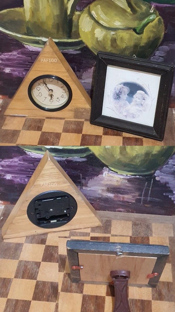 Unique pyramid/triangle (Category: Clocks) located in Cebu City. Submitted by pulangarawfinds (Listing ID 1409174726, Image 2). Description: Add a touch of sleek, timeless style to your space with this eye-catching triangular wooden clock! Crafted from smooth, high-quality wood with a warm finish, it’s both a functional timepiece and a statement decor piece perfect for living rooms, offices, or bedrooms. - Clear analog face with black numerals & 