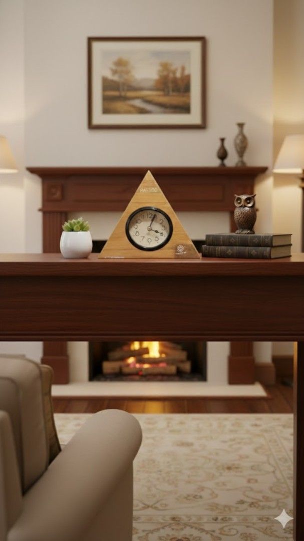 Unique pyramid/triangle (Category: Clocks) located in Cebu City. Submitted by pulangarawfinds (Listing ID 1409174726, Image 1). Description: Add a touch of sleek, timeless style to your space with this eye-catching triangular wooden clock! Crafted from smooth, high-quality wood with a warm finish, it’s both a functional timepiece and a statement decor piece perfect for living rooms, offices, or bedrooms. - Clear analog face with black numerals & 