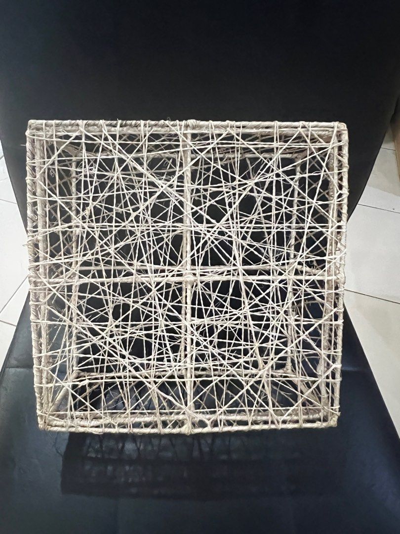 Woven Storage Basket 9x9x4 (Category: Storage Boxes & Baskets) located in Muntinlupa City. Submitted by 13gracious (Listing ID 1409148719, Image 1). Description: - Woven storage basket - Square shape - Ideal for organizing items - Made of natural fiber - Available in multiple quantities - Great for home organization and decor I have 91 pcs available RFS: excess order Location: Sucat, Muntinlupa.