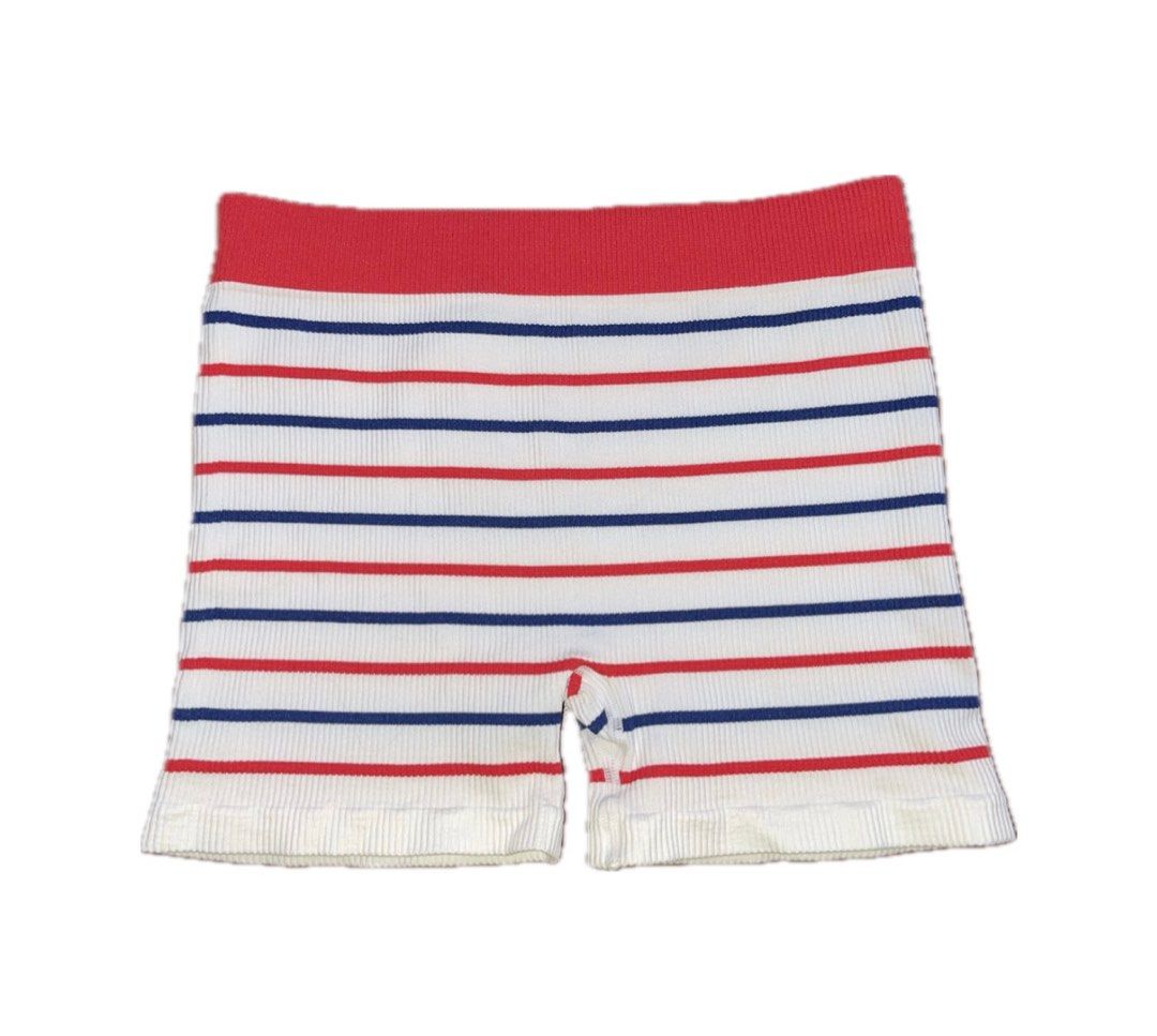 Zara retro knit ribbed biker shorts (Category: Shorts) located in Makati City. Submitted by clutterofshanelle (Listing ID 1409090099, Image 2). Description: First and last pic inspo only S-M on tag.