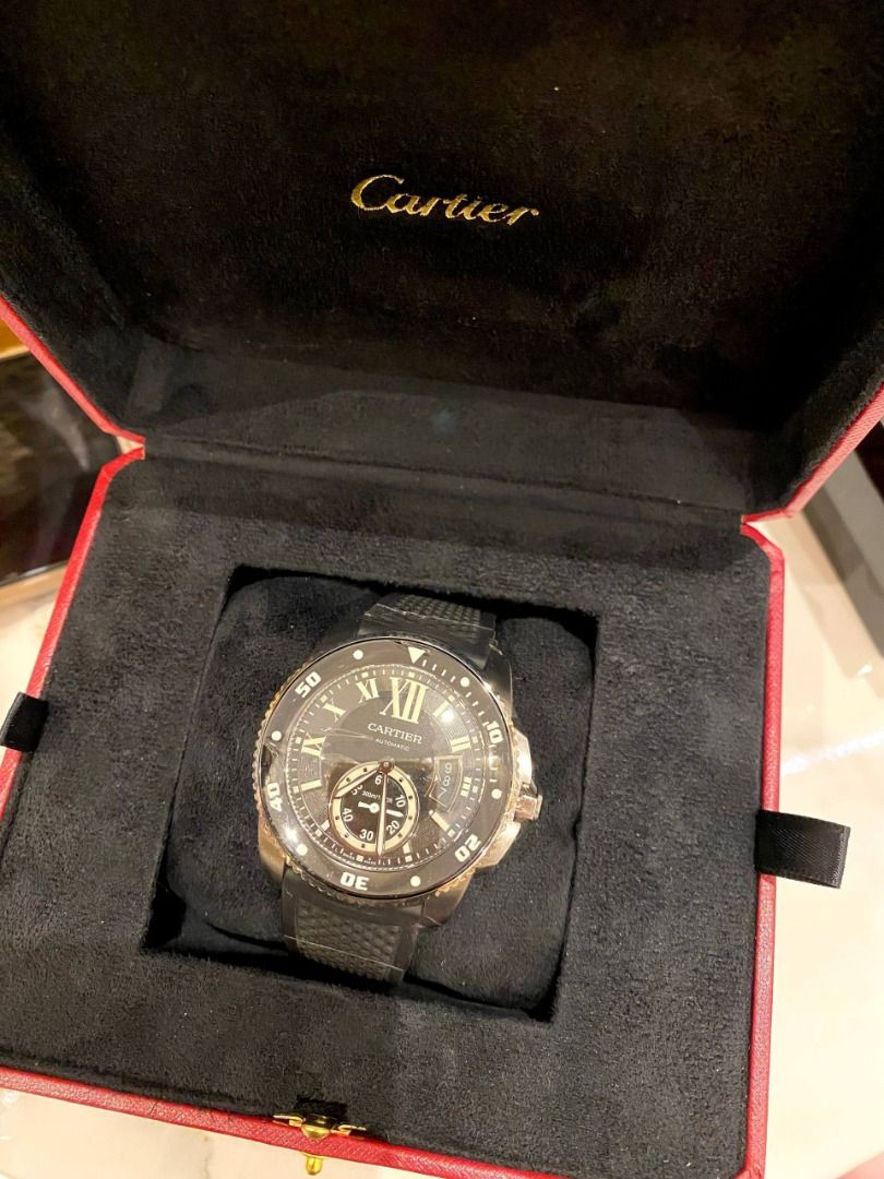 2019 CARTIER CALIBRE DE CARTIER DIVER REF 3729 BLACK DIAL 42MM ...