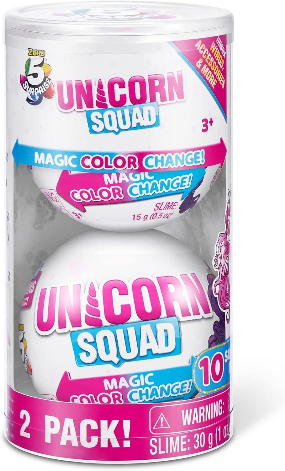 5 Surprise Unicorn Squad Series 7 (2 Pack) by ZURU Magic Color Change ...