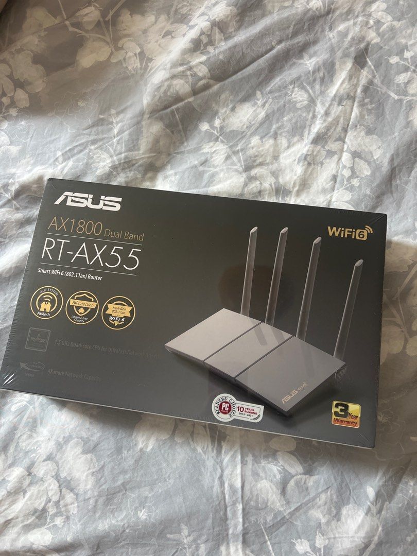 ASUS RT-AX55 AX1800 Dual Band WiFi 6 Router, Computers & Tech, Parts ...