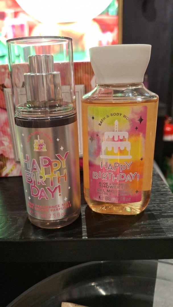 Bath & Body Works Happy Birthday Set, Beauty & Personal Care, Bath ...