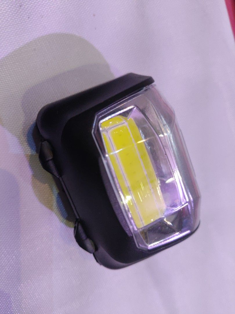 Bike Light with Battery Compartment (Category: Bicycles) located in Baguio. Submitted by greatdealfinder (Listing ID 1409329993, Image 1). Description: - Clear lens and black body - Battery compartment for 3 batteries - Button located on top - Designed for easy bike attachment or headlamp add strap / Velcro or simple garter would do. 1.5" strap/ band fits .