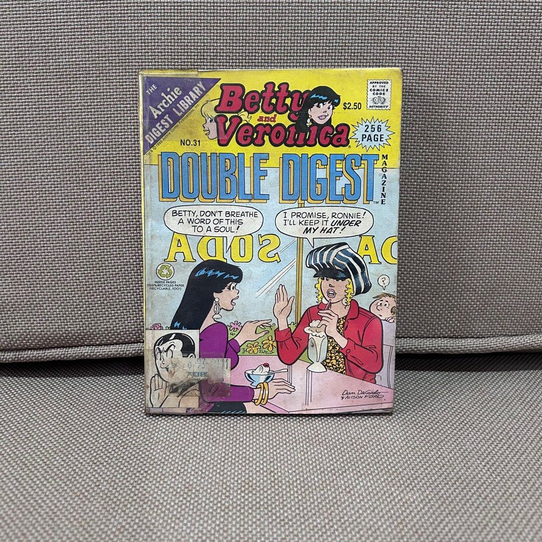 [Collector’s Item] Archie's Double Digest Magazine No. 31 (Category: Comics & Manga) located in Mandaluyong City. Submitted by ysxbelx (Listing ID 1409360490, Image 1). Description: - Archie’s Double Digest Magazine No. 31 - Pre-Loved but is in good condition; Comic book is wrapped with plastic cover with complete pages. - Bought during the 80s-90s. - Perfect for fans/collectors of the Original Archie Comics! Location: Mandaluyong MOP: Gcash, May