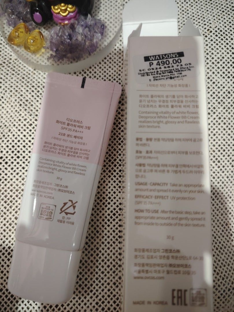 Deoproce White Flower BB Cream (Category: Face Care) located in Taguig. Submitted by i_am_blessygrei (Listing ID 1409352813, Image 3). Description: BB Cream 95% Full Good As New .