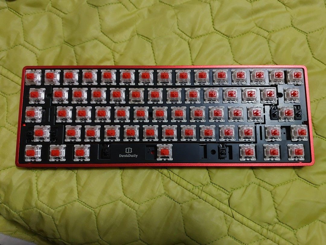 Desk Daily, KBDFans, Barebones Mechanical Keyboard (Category: Computer Keyboard) located in Quezon City. Submitted by gabs_a (Listing ID 1409397093, Image 1). Description: For Sale: -KBDFans Case Red Aluminum 60% Layout - Desk Daily N60 V2 Flex Edition PCB Soldered Millmaxed Hotswap Tsangan Layout Capslock 2u Layout, Backspace x2 1u Layout -FR4 Plate - KBDFans Stabilizers x2 1u Left Shift, Enter, x1 7u Spacebar Gateron Reds Mechanical Switches No