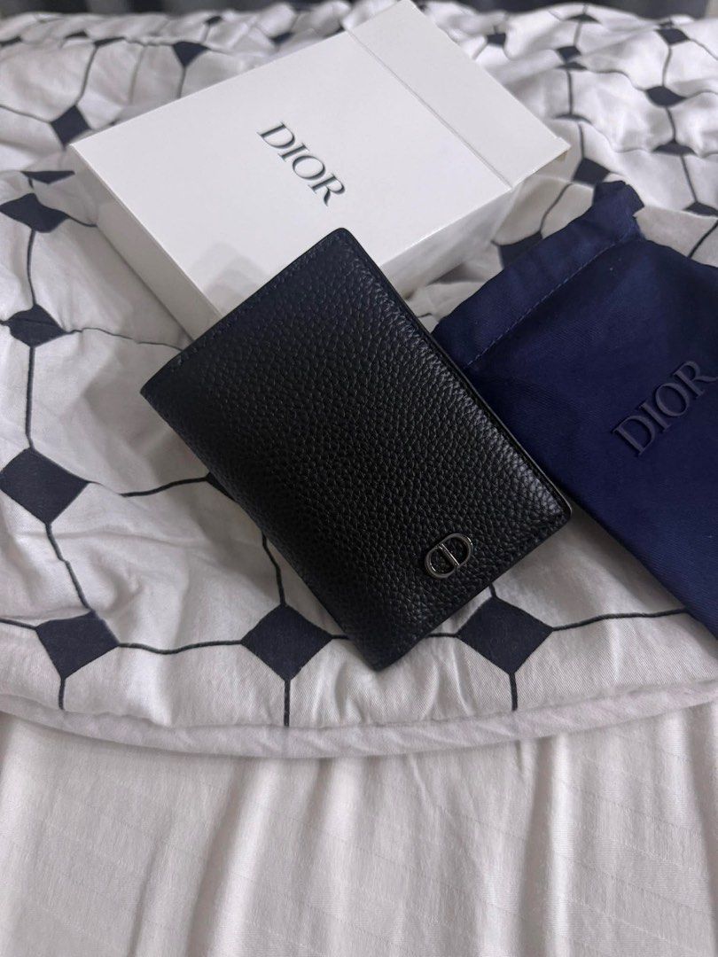 Dior Black Card Holder (Category: Luxury Bags & Wallets) located in Imus. Submitted by diana2999 (Listing ID 1409299232, Image 2). Description: - Authentic Dior card holder - Black textured leather - Dior logo detail - Includes original box and dust bag - Compact and sleek design - Perfect for cards and small essentials.