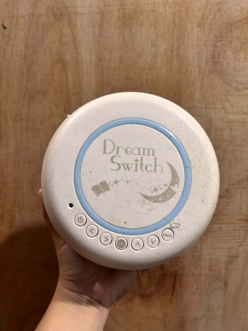 Dream Switch Sleep Projector (Category: Projectors) located in Catbalogan. Submitted by jpnsrpls (Listing ID 1409364729, Image 1). Description: 🌙✨ Dream Switch Sleep Projector for sale! 📽️ Projects dreamy stories and calming lights on the wall/ceiling 🔌 No original adapter, but an alternative adapter will be included so it works 📌 Preloved condition with visible signs of use (see photos) 💬 DM for price, details, or offers.