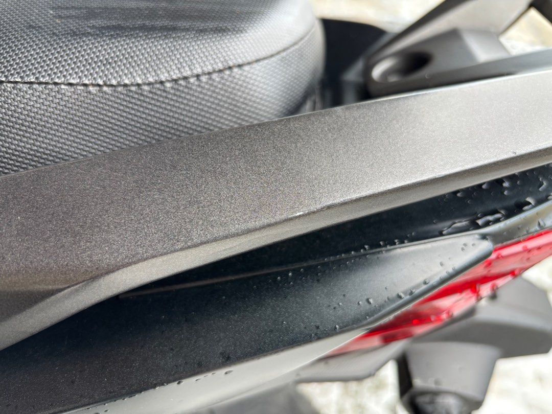 Honda Click 160 2025 bracket (Category: Other Motorcycles Parts and Accessories) located in Quezon City. Submitted by ramil.john34 (Listing ID 1409326773, Image 3). Description: Honda Click 160 2025 Bracket - Motorcycle rear seat cowl - Dark gray finish .