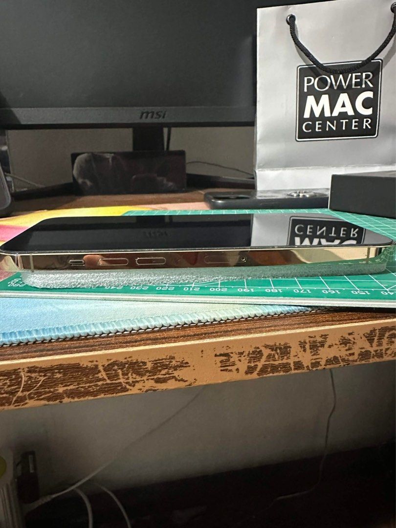 iPhone 12 Pro Max (128GB) — FOR SALE (Category: iPhone 12 Series) located in Manila. Submitted by takemystuffbuymystuff (Listing ID 1409343564, Image 2). Description: 128GB, 76BH, 6.7-inch Super Retina XDR (OLED) display, powered by the A14 Bionic chip with 6GB RAM, a triple 12MP Pro camera system (Wide, Ultra Wide, Telephoto), and 5G connectivity - 76% Battery Health - 128GB storage - RFS: upgraded.