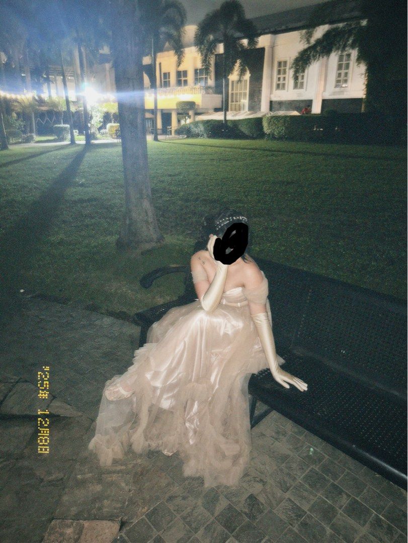 Khaki / Nude Tulle Gown (Category: Evening dresses & gowns) located in Pasig City. Submitted by _janelane (Listing ID 1409321188, Image 1). Description: Used once .