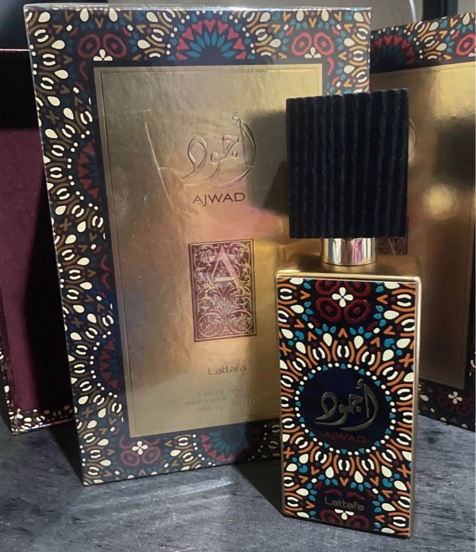 Lattafa Ajwad Eau de Parfum 60ml (Category: Fragrance & Deodorants) located in Cebu City. Submitted by arce1108 (Listing ID 1409359910, Image 1). Description: Brand new. Unisex. Bought from Qatar..