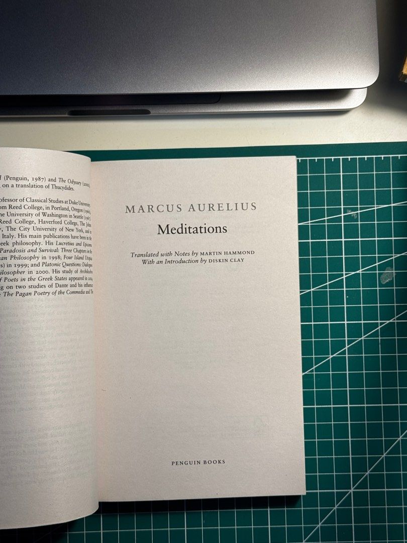 Meditations by Marcus Aurelius Penguin Classics (Category: Storybooks) located in Valenzuela. Submitted by _sarahs (Listing ID 1409376931, Image 3). Description: - Title: Meditations - Author: Marcus Aurelius - Publisher: Penguin Classics - Edition: Paperback - Publication Year: 2004 - Features: Introduction by Diskin Clay, notes by Martin Hammond..