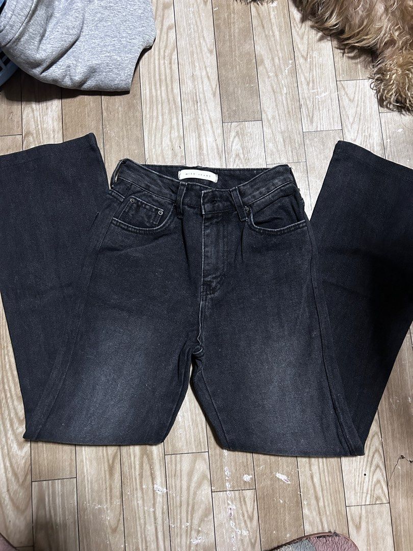 Miss Jeans Black Flare pants (Category: Jeans) located in Pasig City. Submitted by jeldya (Listing ID 1409405376, Image 2). Description: - Waist: Approximately 12 inches across - Length: Approximately 37 inches no when worn photos.