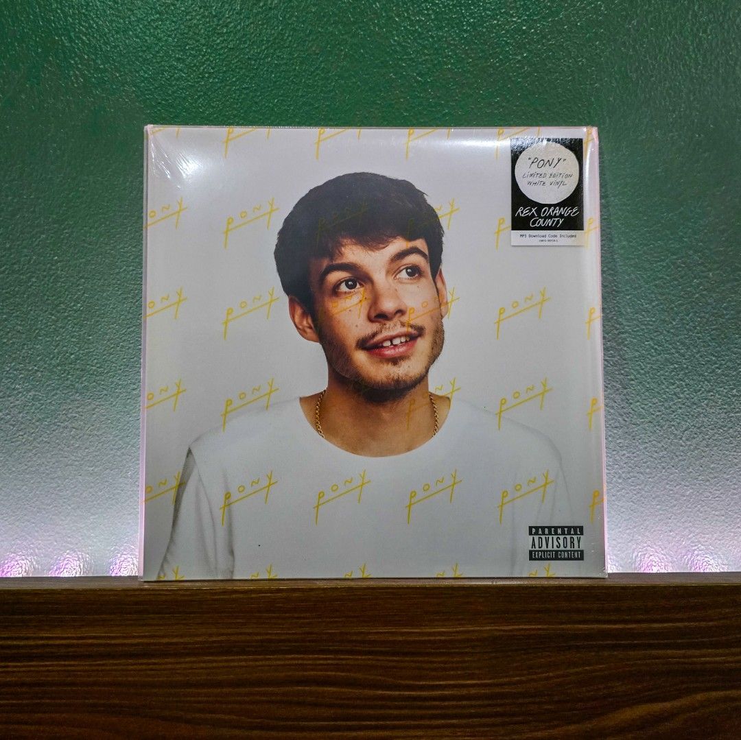 Rex Orange County - Pony Vinyl Record LP (Category: Vinyls) located in Quezon City. Submitted by apollo.rex (Listing ID 1409413786, Image 1). Description: This is the 2019 limited edition white vinyl pressing of Pony. It was purchased from Rex Orange County's official webstore around 2020. This particular pressing is also featured in Rex's YouTube videos..