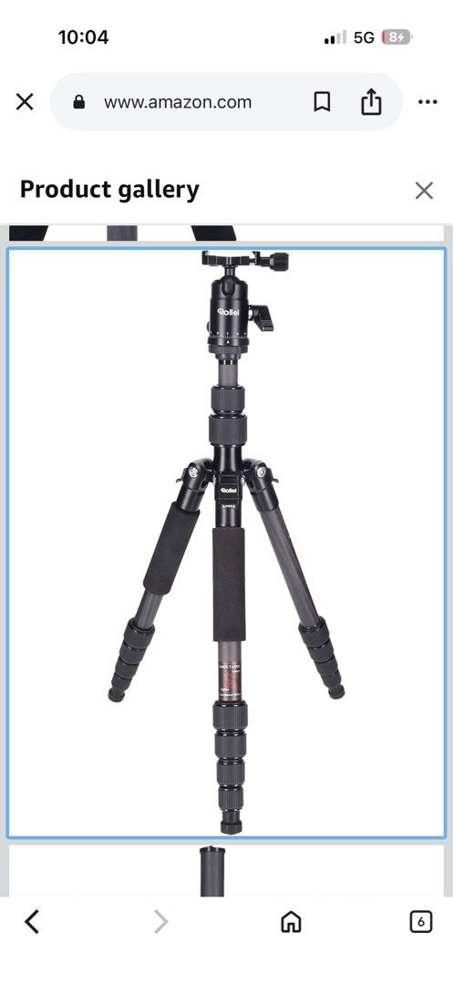 Rollei Compact Traveler No. 1 Tripod (Category: Tripods & Monopods) located in Quezon City. Submitted by juvyjuvydoo (Listing ID 1409269709, Image 1). Description: Rollei Compact Traveler No. 1 Carbon - Ultra-Lightweight Travel Tripod (2,16 lb incl. Ball Head) - Folded Length: 12,99" - Arca Swiss Compatible - Monopod Function - Carbon - Black It is black and comes with a carrying case. The tripod has adjustable legs and a ball head for versatile 