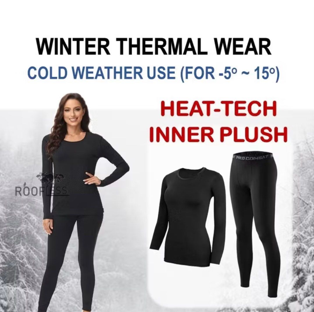 Heat Tech Inner ROOFLESS Heattech Inner Set, Women's Fashion, Tops, Shirts on Carousell