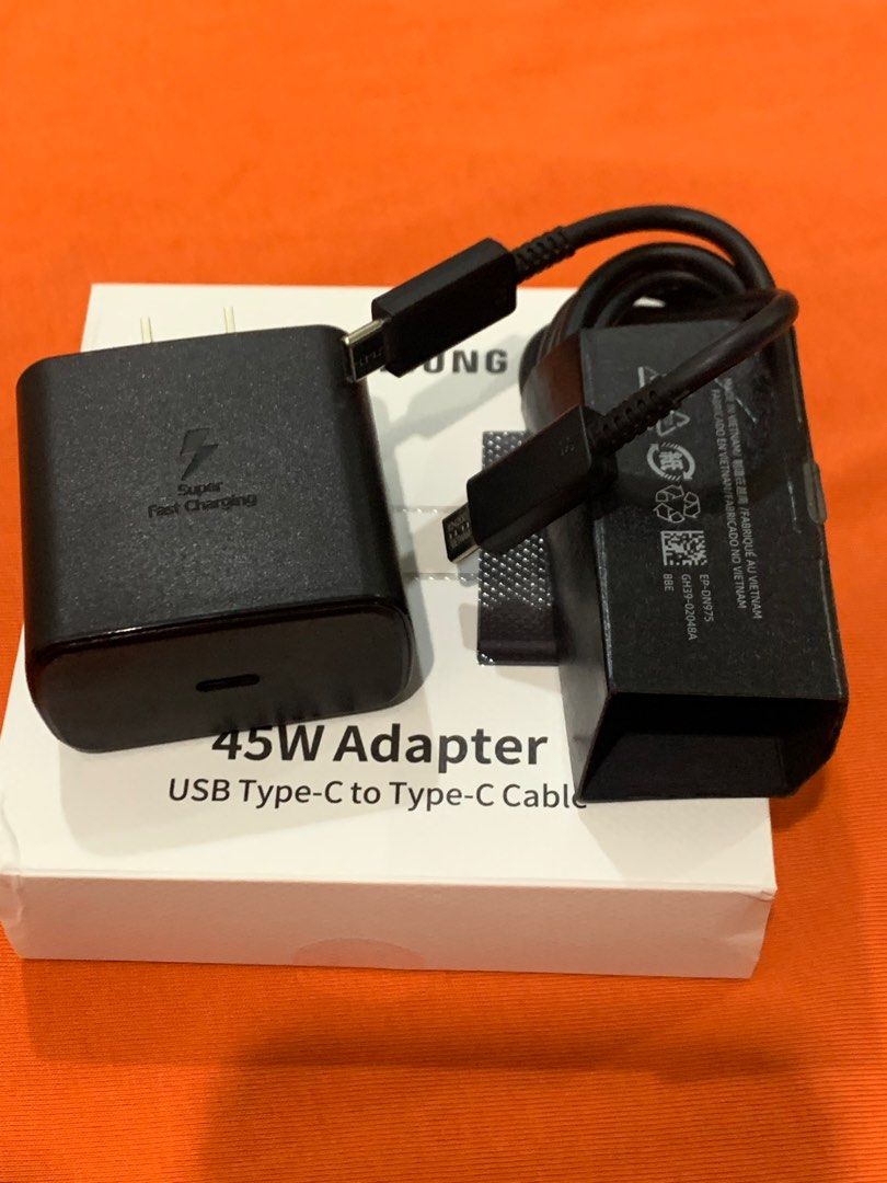 Samsung 45W Super Fast Charging (Category: Chargers & Cables) located in San Juan City. Submitted by ph_gadgets_hub (Listing ID 1409338282, Image 2). Description: WE ARE STILL ON SALE ❗️❗️❗️ ₱550 45W Set Samsung PD Adapter Super Fast Charging with Type C to Type C 5A Cable Super Fast Charging🔥 ₱450 45W Samsung Travel Adapter Type C Super Fast Charging only ₱300 Type-C to Type-C Cable Cord only Compatible to all Samsung Type C Mobile Phone device