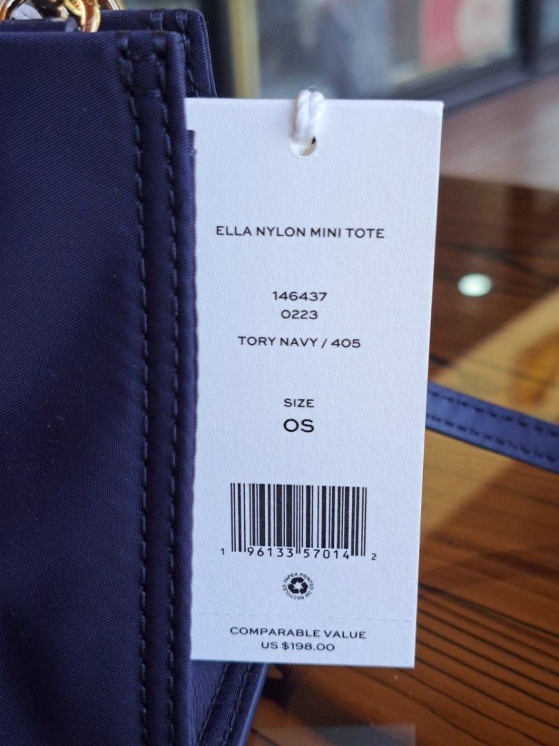 Tory Burch Navy Blue Mini Ella Tote Bag (Category: Luxury Bags & Wallets) located in Tagum. Submitted by luxestreetbags (Listing ID 1409275033, Image 2). Description: Super ganda 💖‼️ Authentic/Original Tory Burch Navy Blue Mini Ella Tote Sling/Crossbody Bag, Pabenta from US‼️‼️ Made in Cambodia With code Ideal zipper Inclusion: Price tag Brand new condition 😉 never pa nagamit. Legit online seller since 2016 with Physical Store‼️‼️ Location: San
