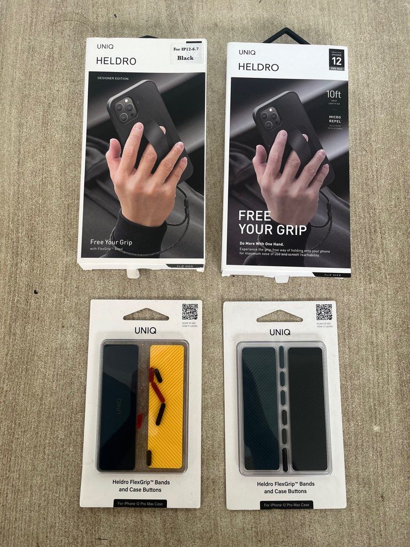 Uniq Heldeo Case and Bands for Iphone 12 pro max (Category: Cases & Sleeves) located in Manila. Submitted by mching0424 (Listing ID 1409331110, Image 1). Description: Cases and bands for iphone12 pro max RFS: Decluttering.