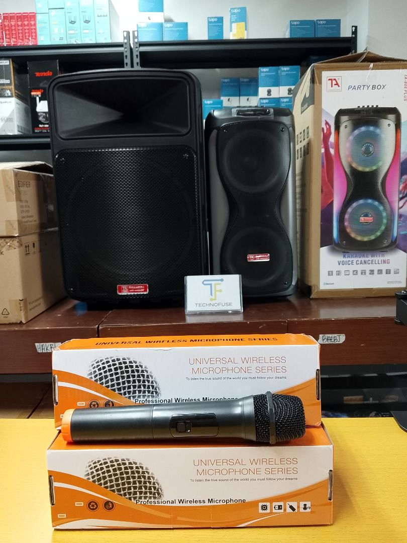 Universal Wireless Microphone UHF Single Mic w/ Receiver (Batteries Included) (Category: Microphones) located in Pasig City. Submitted by technofuseofficial (Listing ID 1409312396, Image 2). Description: Universal Wireless Microphone UHF Single Mic w/ Receiver (Batteries Included) Brand New and Original Items Store Location: 4F Unit 402, 604 Shaw Boulevard, Barangay Kapitolyo, Pasig City Same Day Delivery: - Lalamove delivery within Metro Manila 