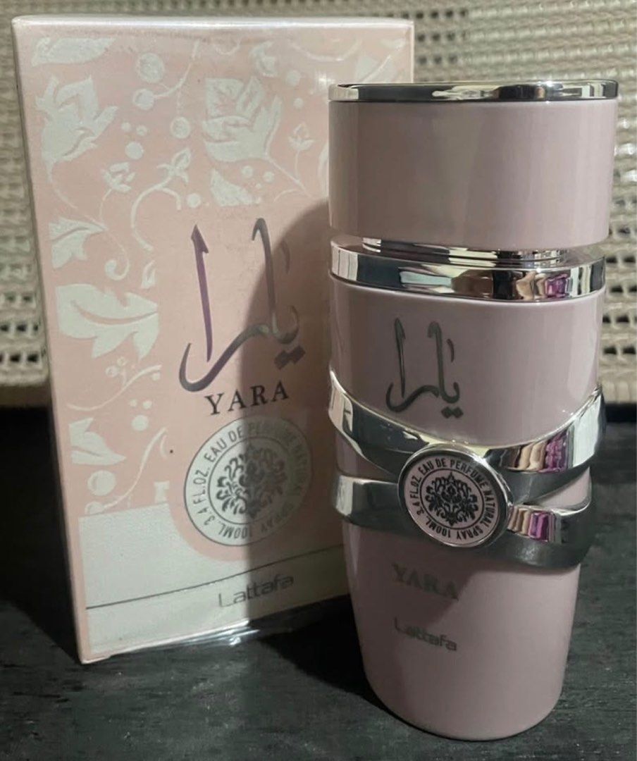 Yara Lattafa 100ml Perfume (Category: Fragrance & Deodorants) located in Cebu City. Submitted by arce1108 (Listing ID 1409358976, Image 1). Description: Brand new perfume for young, playful and adventurous woman. Made in UAE. Original Bought from Qatar..