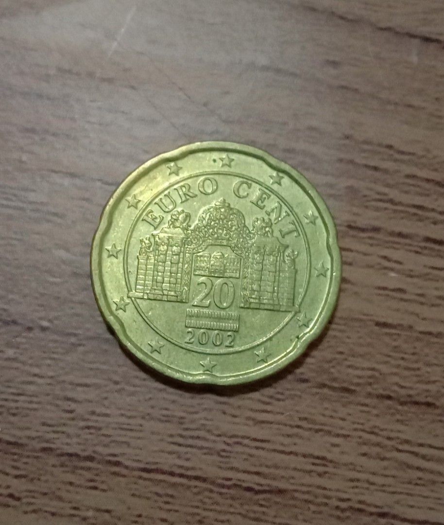 2002 20 eueo cents Austria coin (Category: Currency) located in Cabuyao City. Submitted by reyesjim60 (Listing ID 1409570841, Image 1). Description: 2002 20 eueo cents Austria coin.