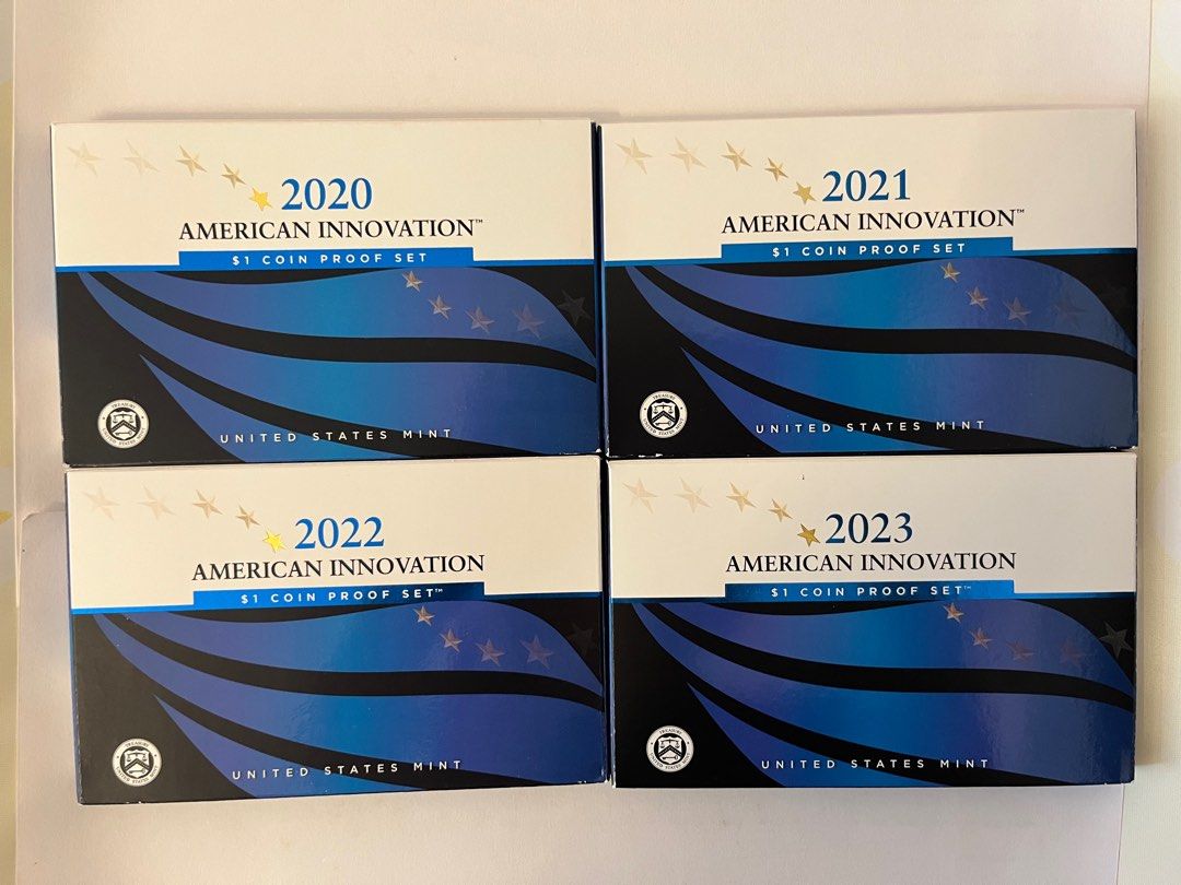 金幣/銀幣2020，2021，2022，2023 美國創新1美元硬幣系列United States Mint American Innovation  $1 Coin Proof, 興趣及遊戲, 收藏品及紀念品, 錢幣- Carousell