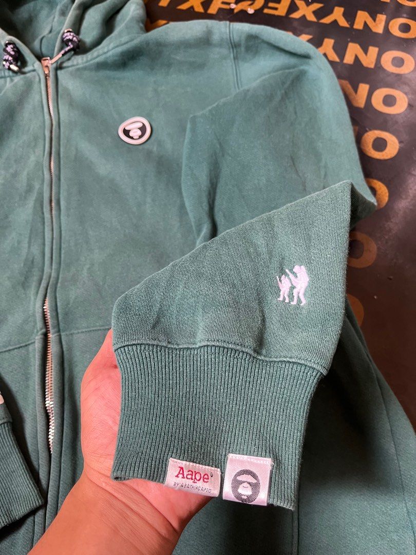 Aape Zip Up Hoodie Jacket (Category: Coats, Jackets and Outerwear) located in Manila. Submitted by codearchivez (Listing ID 1409481036, Image 3). Description: Medium to Large - 21” x 27” Fadings.