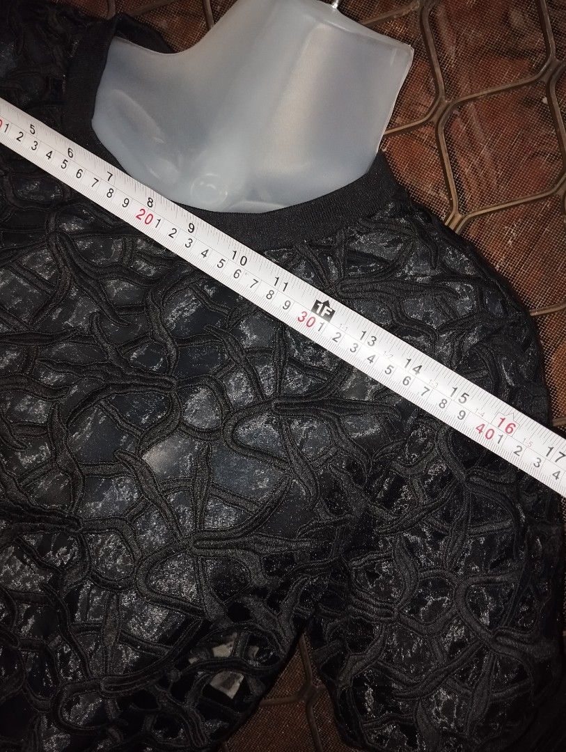 Black see through crop top organza (Category: Blouses) located in Cabanatuan. Submitted by epicurations21 (Listing ID 1409571917, Image 2). Description: perfect for parties small to medium.