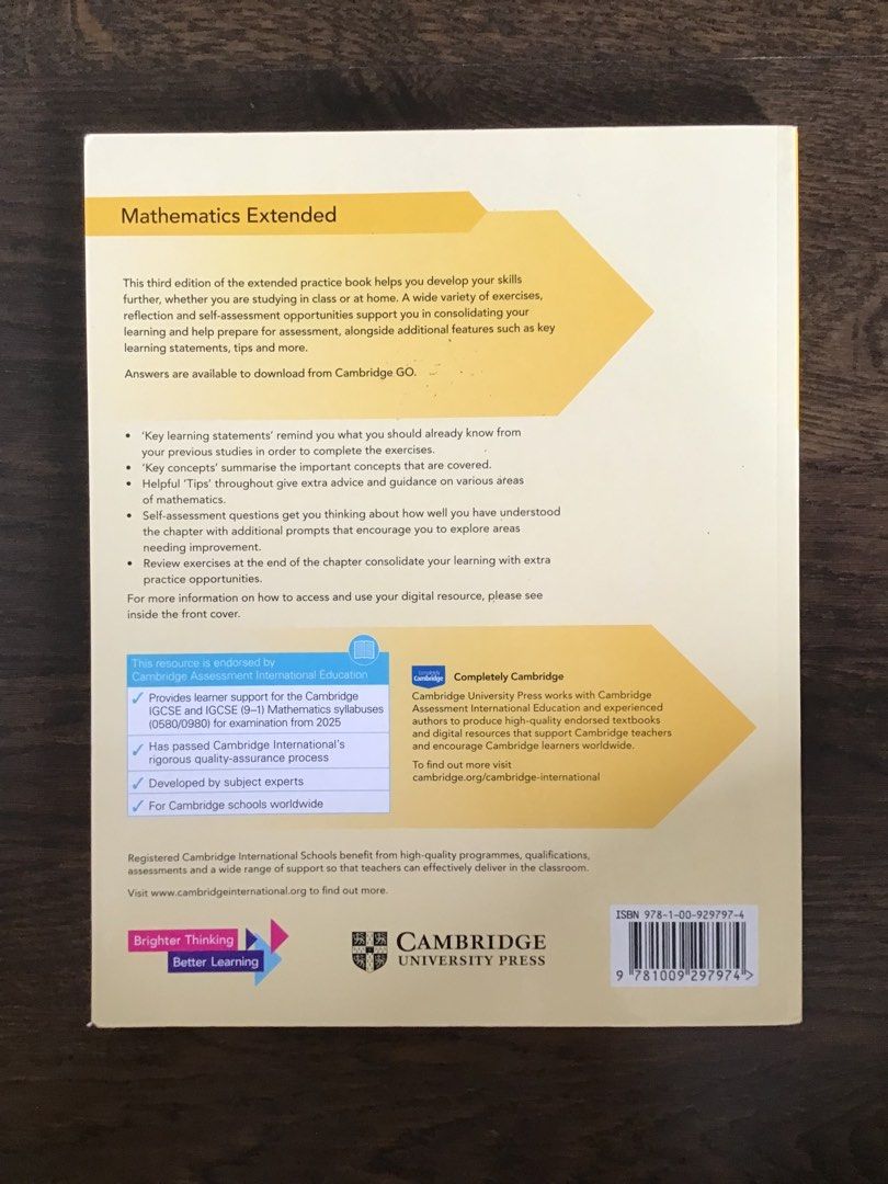 Cambridge IGCSE Mathematics Extended Practice Book, Hobbies & Toys ...