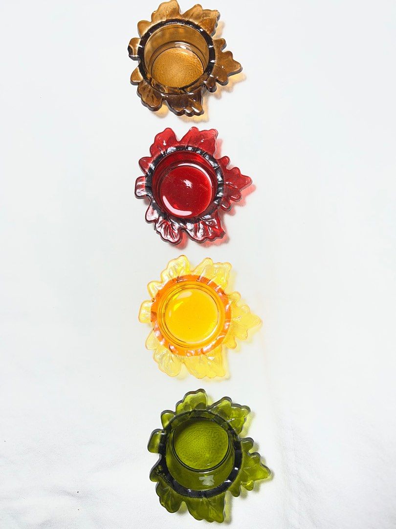 Candle Holder (Category: Other Home Decor) located in Antipolo. Submitted by gettinghooked (Listing ID 1409452387, Image 2). Description: Never used but in storage for years. 4 pieces glass candle holder. Diameter: 1.75” 2 sets available.