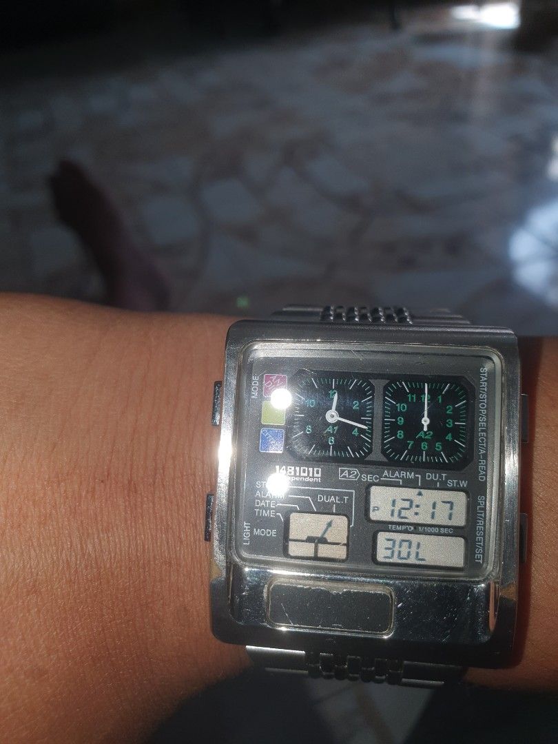 citizen vintage Dual Time Watch (Category: Women's Watches) located in Quezon City. Submitted by bbert203 (Listing ID 1409466952, Image 2). Description: swap lng po sa ana digi din ung maliit lng po sna ung citizen din n ana digi or seiko din n vintage good condi din po sna slamat, malaki po kc sakin slamat, complete po links pa po yan.