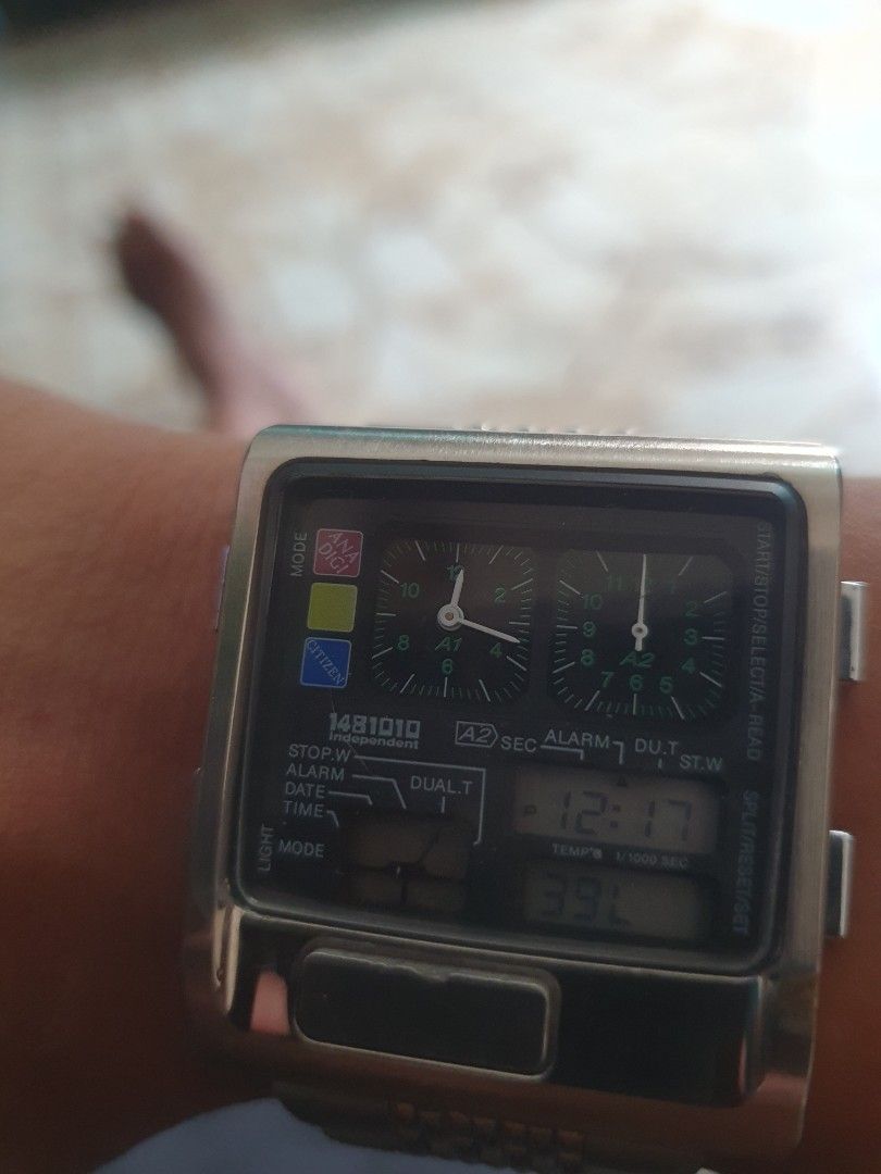 citizen vintage Dual Time Watch (Category: Women's Watches) located in Quezon City. Submitted by bbert203 (Listing ID 1409466952, Image 1). Description: swap lng po sa ana digi din ung maliit lng po sna ung citizen din n ana digi or seiko din n vintage good condi din po sna slamat, malaki po kc sakin slamat, complete po links pa po yan.