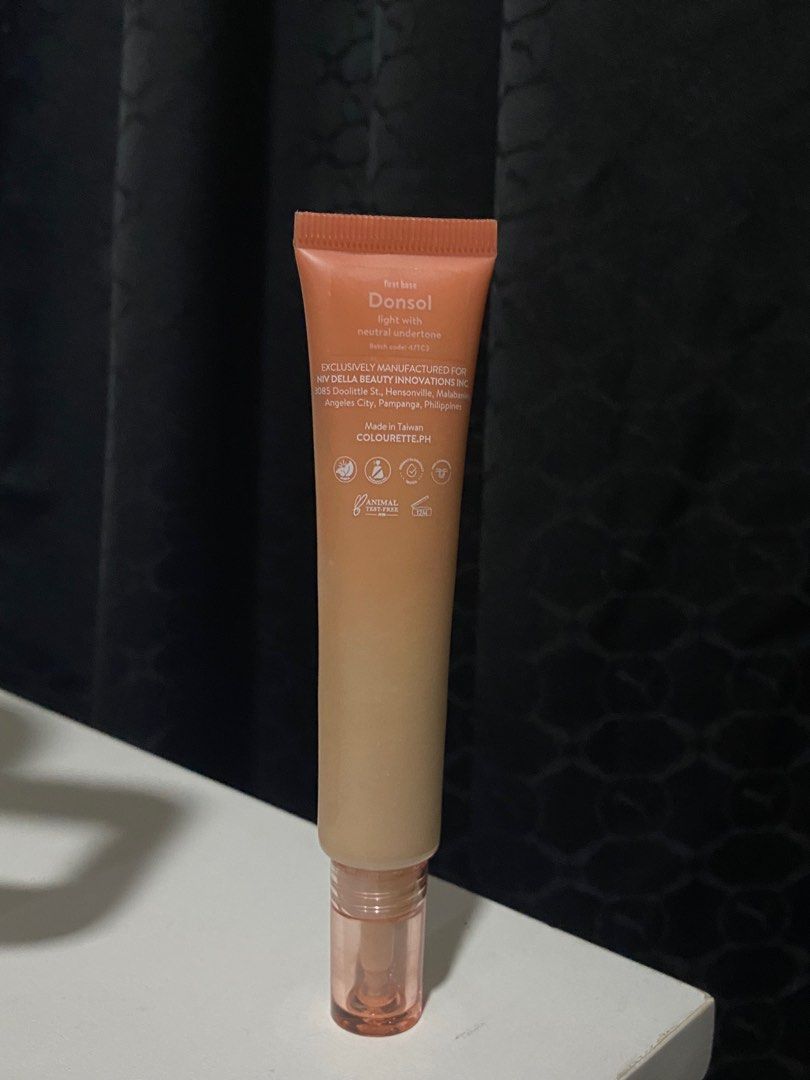 Colourette First Base (DONSOL) (Category: Makeup) located in Cavite. Submitted by kimdelacruuz (Listing ID 1409479445, Image 2). Description: - Colourette First Base Everyday Skin Tint in Donsol. -85-90% pa -300 LAST PRICE rfs: switched to Dior Foundation and not my shade.