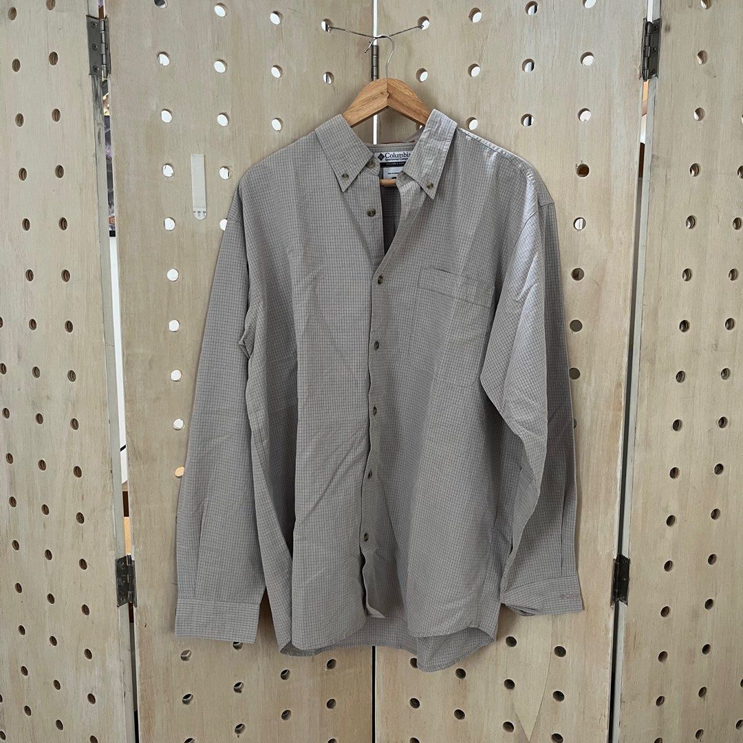 Columbia Long Sleeve Checkered Shirt (Category: Tshirts & Polo Shirts ) located in Quezon City. Submitted by theoglax (Listing ID 1409465882, Image 1). Description: - Size: Large - beige checkered pattern - Button-down style - with chest pocket - Made in Indonesia.
