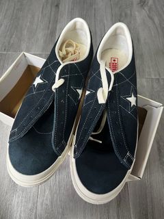 即決 未使用 日本製 ONE STAR 本革 27cm BLK/WHT リミテッド 