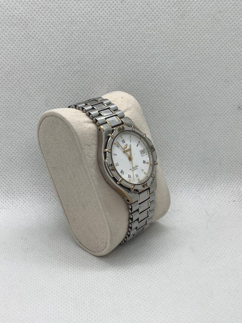 Enicar swiss watch 955 (Category: Luxury Watches) located in Navotas City. Submitted by p24_03158 (Listing ID 1409497339, Image 3). Description: Enicar swiss quartz watch eta cal.955 All orig With long bracelet Newly installed battery Swiss eta watch 955 same as tag heuer f1 classic movement 4,500 Navotas.