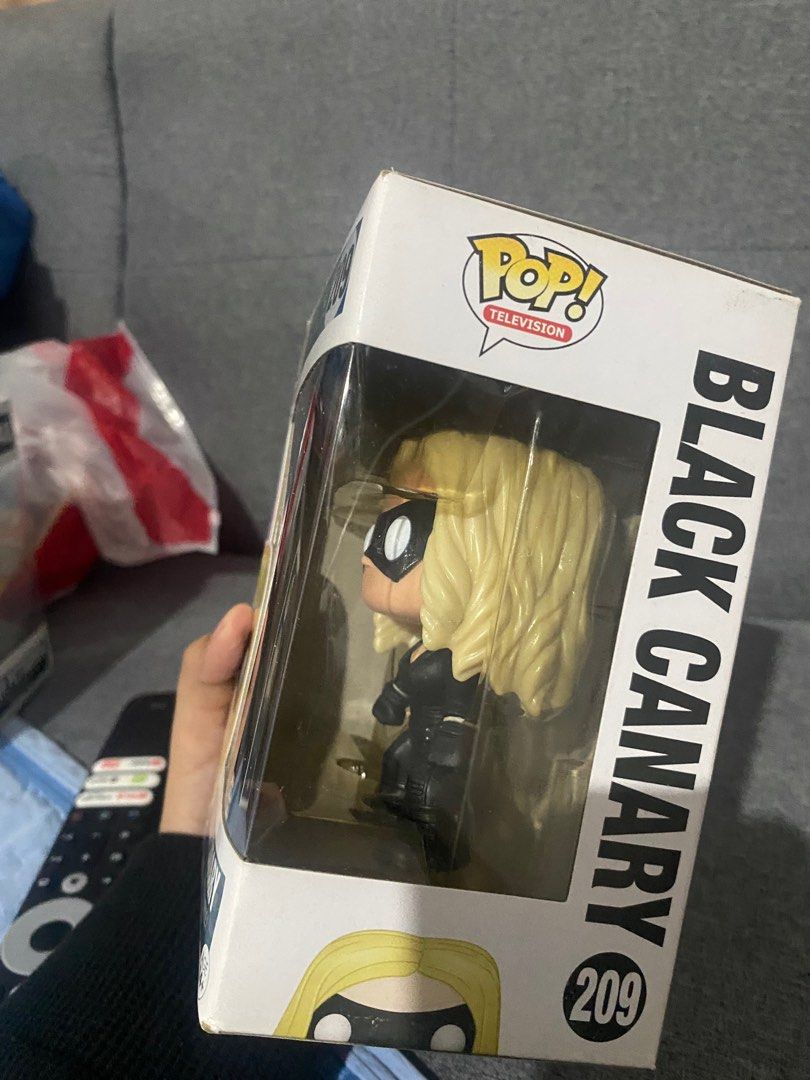 Funko Pop! Television Arrow Black Canary #209 (Category: Designer & Blind Box Toys) located in Caloocan City. Submitted by ecsrrcse (Listing ID 1409609366, Image 3). Description: - Funko Pop! Black Canary figure from the Arrow TV series. - Figure #209. - Includes original packaging. - Features Black Canary in her black costume. - Made in China..