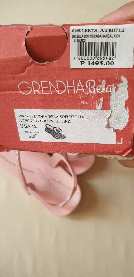 Grendha Bela - Sweet Pink (Category: Babies & Kids Fashion) located in Tagum. Submitted by minimelstuff (Listing ID 1409474693, Image 3). Description: - Grendha Bela Sophisticada sandals - Color: Sweet pink - Size: 12 (USA) - Design: Bow detail on front, ankle strap - Sole: Grendha Bela logo - Original Price: P1495.00.