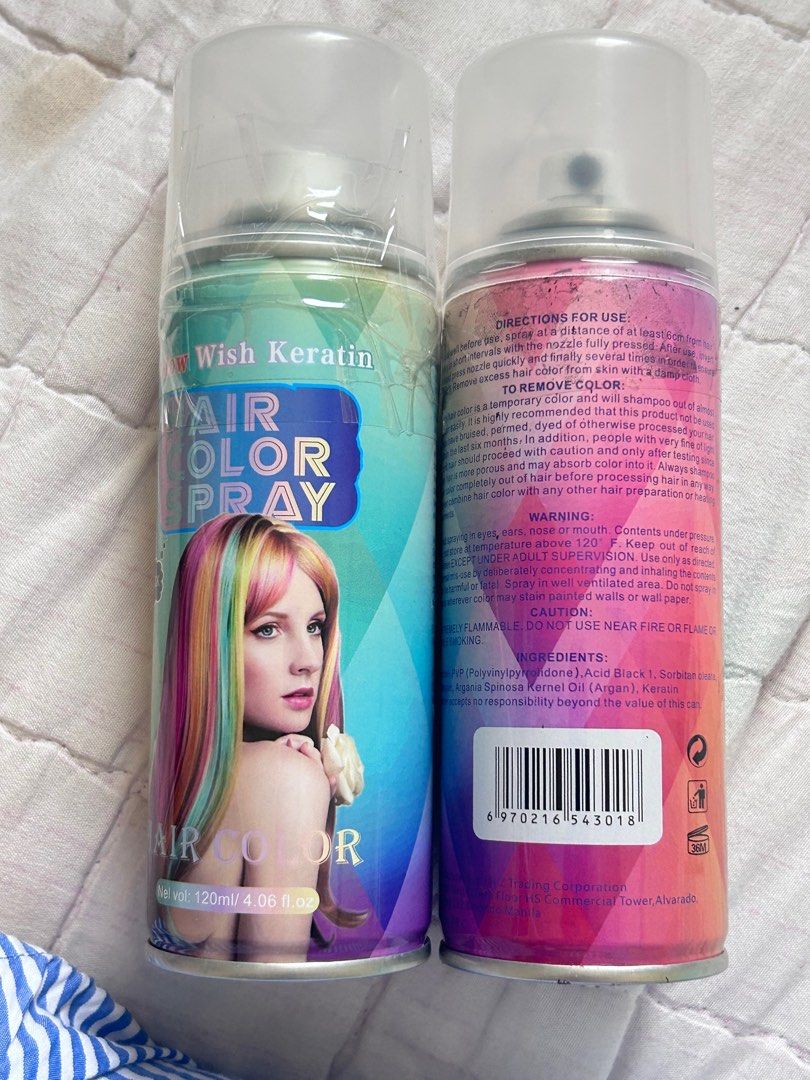 Hair color spray BLACK (Category: Hair) located in Cavite. Submitted by le.celine (Listing ID 1409484219, Image 2). Description: free na yung isang ginamit ko once.