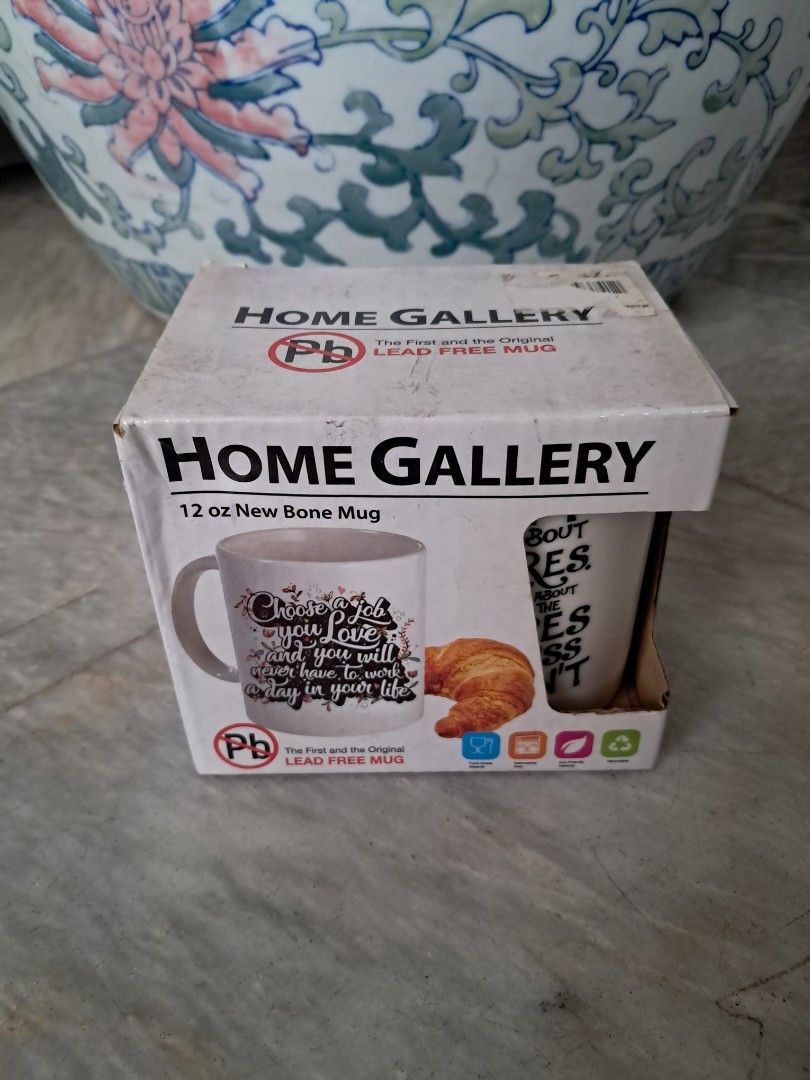 Home Gallery Mug (Category: Coffee & Tea Tableware) located in Quezon City. Submitted by kate_168 (Listing ID 1409493223, Image 1). Description: Home Gallery Mug unused and with box MOP : Gcash or Cash upon in-person pick-up Delivery : c/o buyer Location : Quezon City.